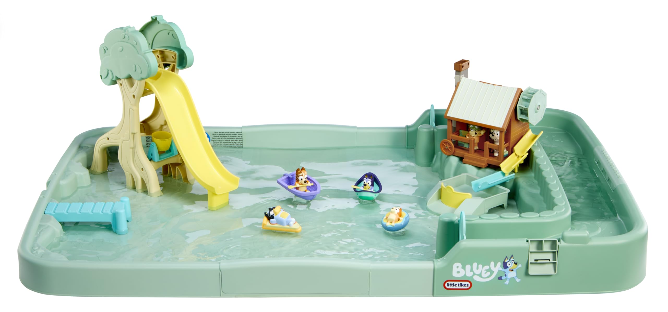 Little Tikes Bluey Bushland Waterplay Adventure with 6 Accessories, Bluey Active Play, for Boys and Girls Age 3+, Green One