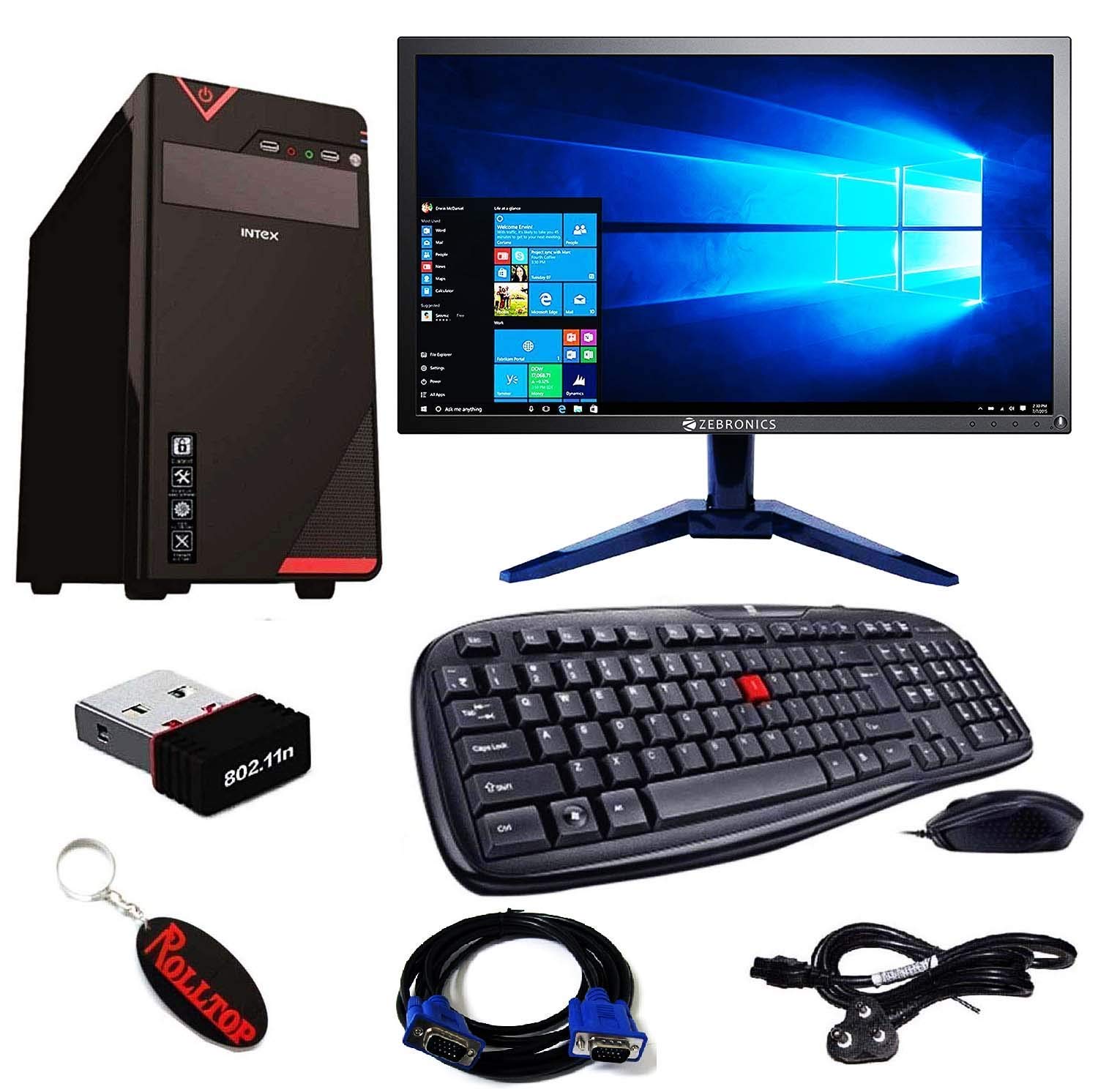 Amazon In Buy Zilla Desktop Intel Core I5 4gb Ram 500gb Hard Disk Dvd Writer 19inch Full Hd Led Monitor Keyboard Mouse Wifi Online At Low Prices