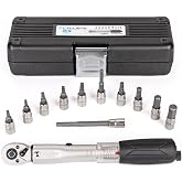 cyclists 1/4 Inch Drive Click Torque Wrench Set, 2 to 24Nm | Bicycle Maintenance Kit for Road &amp; Mountain Bikes - Includes Allen &amp; Torx Sockets, 4mm 5mm Extension Bar
