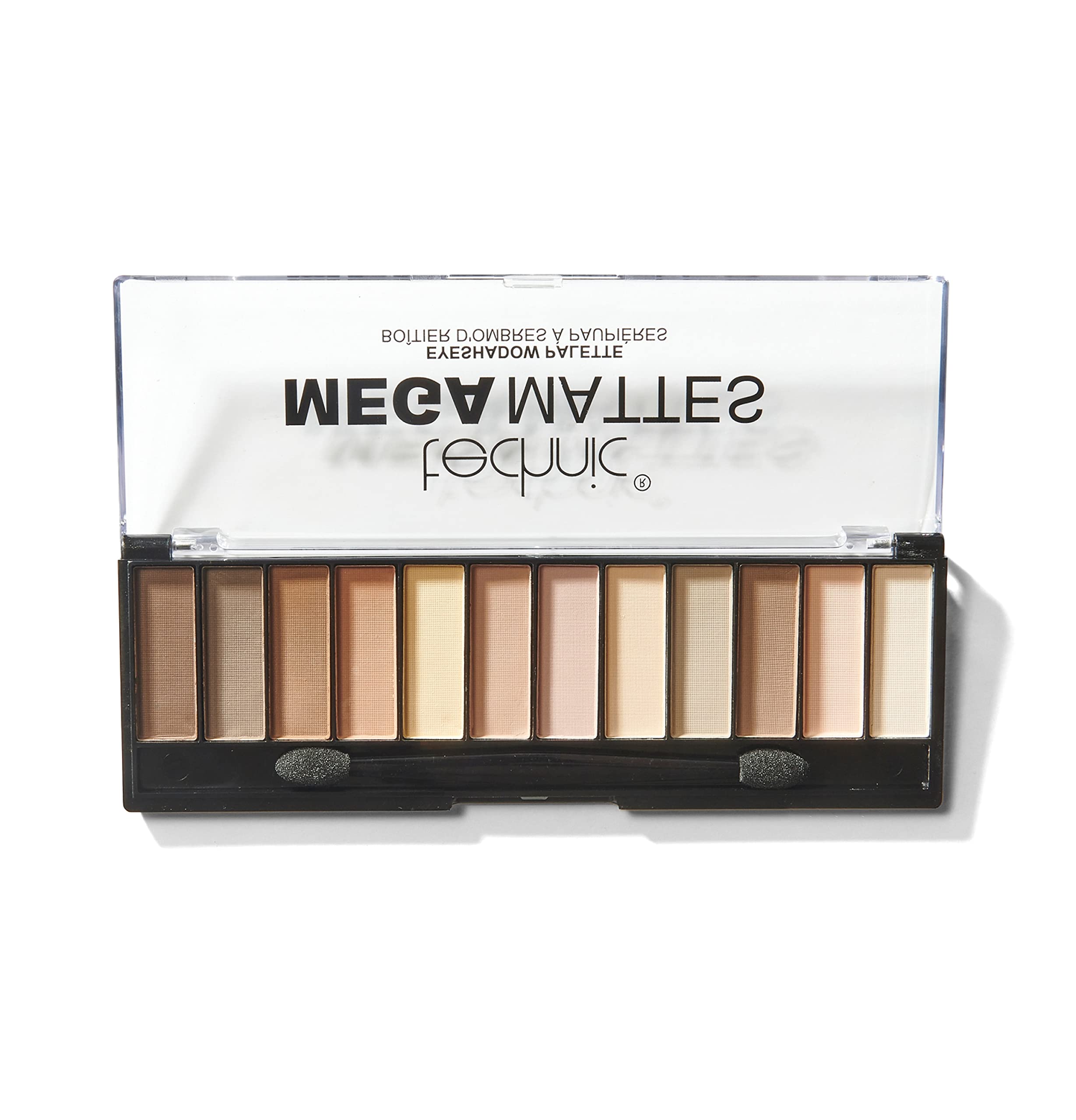 Technic Mega Mattes Nude Eyeshadow Palette - 12 Pigmented, Professional, Long Lasting, Easy to Apply and Blendable Matte Shades for the Perfect Look for Day or Night 18g