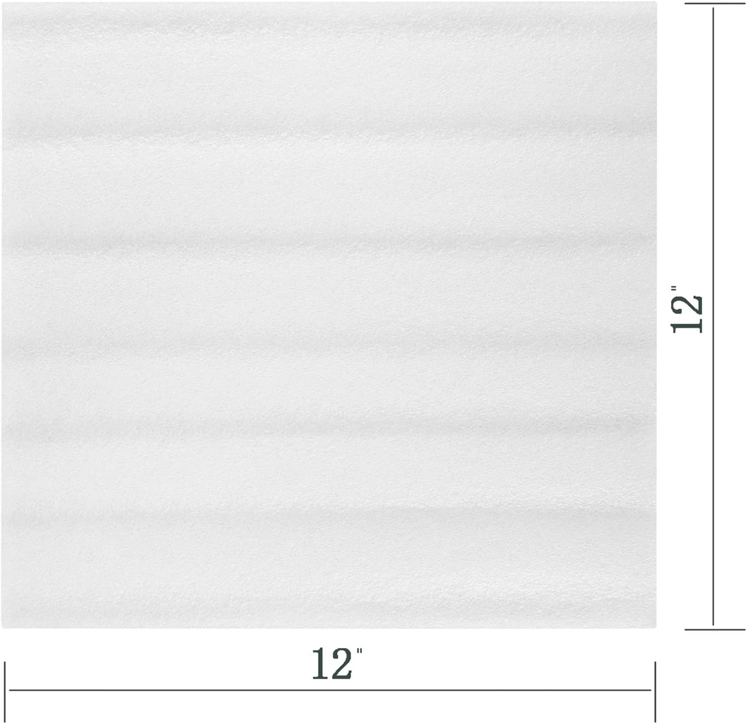 100 Pack Foam Sheets, DAT 12" x 12", 1/16" Thick, Foam Wrap Cushioning Material, Moving Supplies for Packing Storage and Shipping: Industrial & Scientific