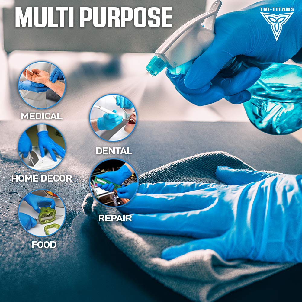 NVIMEDIC Nitrile Examination Gloves Powder- free Strong & Safe Box of 100 (Small), Blue, S (Pack of 100) - Image 3