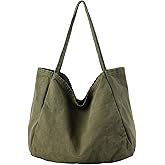 YAVCOOL Canvas Tote Bag for Women Large Hobo Shoulder Bag for Work Travel Casual Message Bag Tote Purse handbags