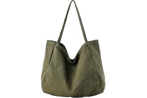 YAVCOOL Canvas Tote Bag for Women Large Hobo Shoulder Bag for Work Travel Casual Message Bag Tote Purse handbags