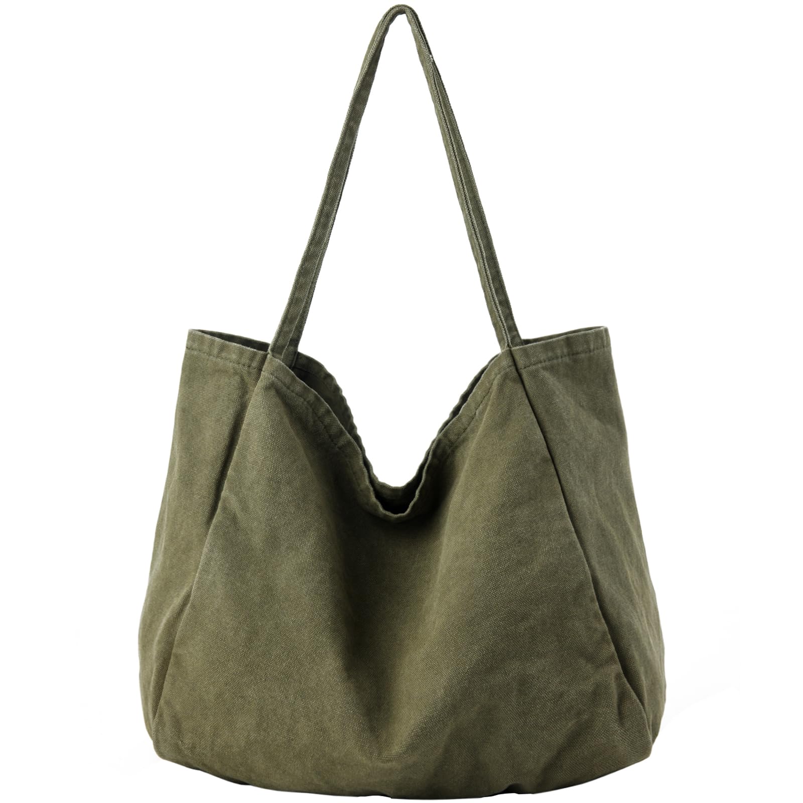 Photo 1 of YAVCOOL Canvas Tote Bag for Women Large Hobo Shoulder Bag for Work Travel Casual Message Bag Tote Purse handbags