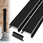 LyPrem 6.5ft Mini Split Line Set Cover 3" PVC for AC &amp; Heat Pump Black | Metal alloy anti-corrosion coating; UV-resistant &amp; weatherproof;durable, shields lines, extends AC life.