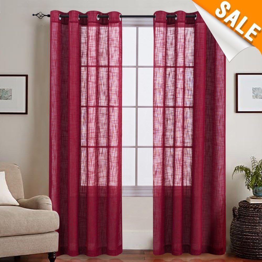 Best kitchen curtains burgundy long