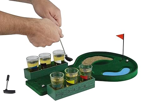 Hojo Golf Shot Glass Drinking Game Set Table Golf Shot