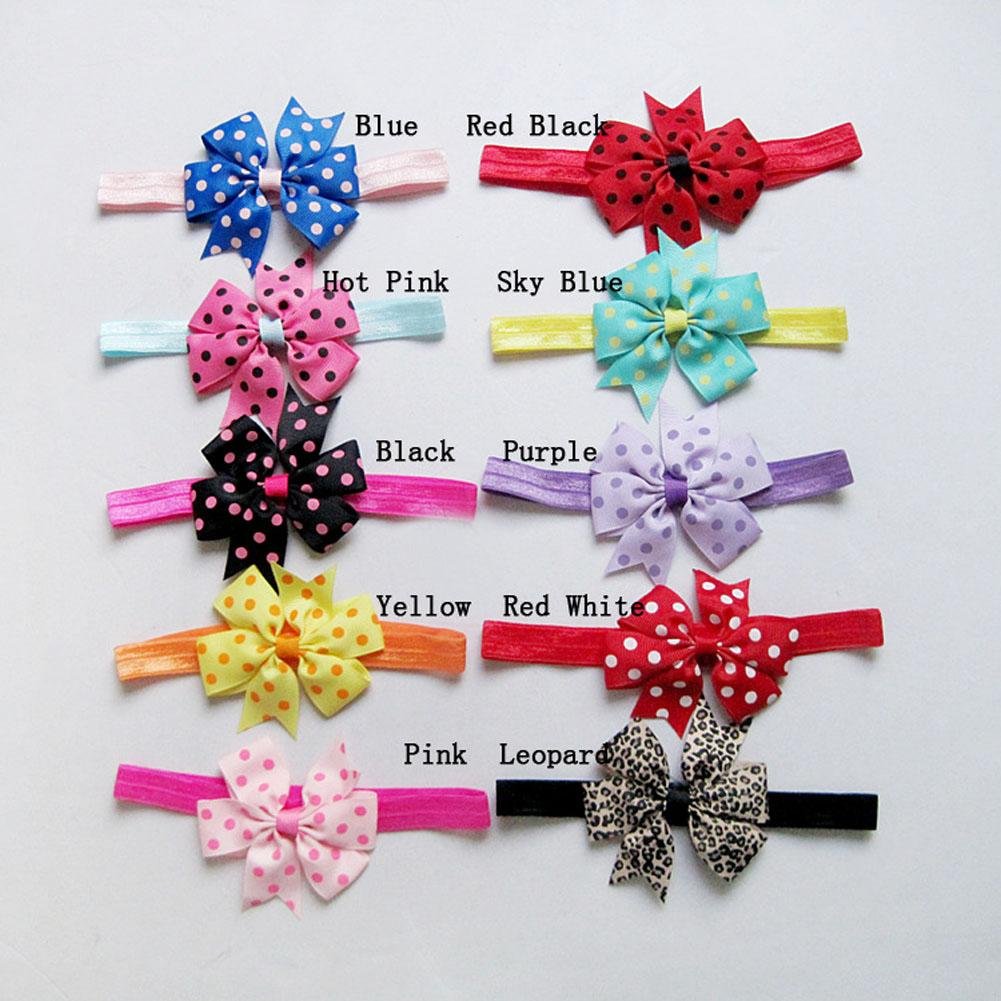 bestvech satin hairband/hair bow accessories for girl's (pack of 10)