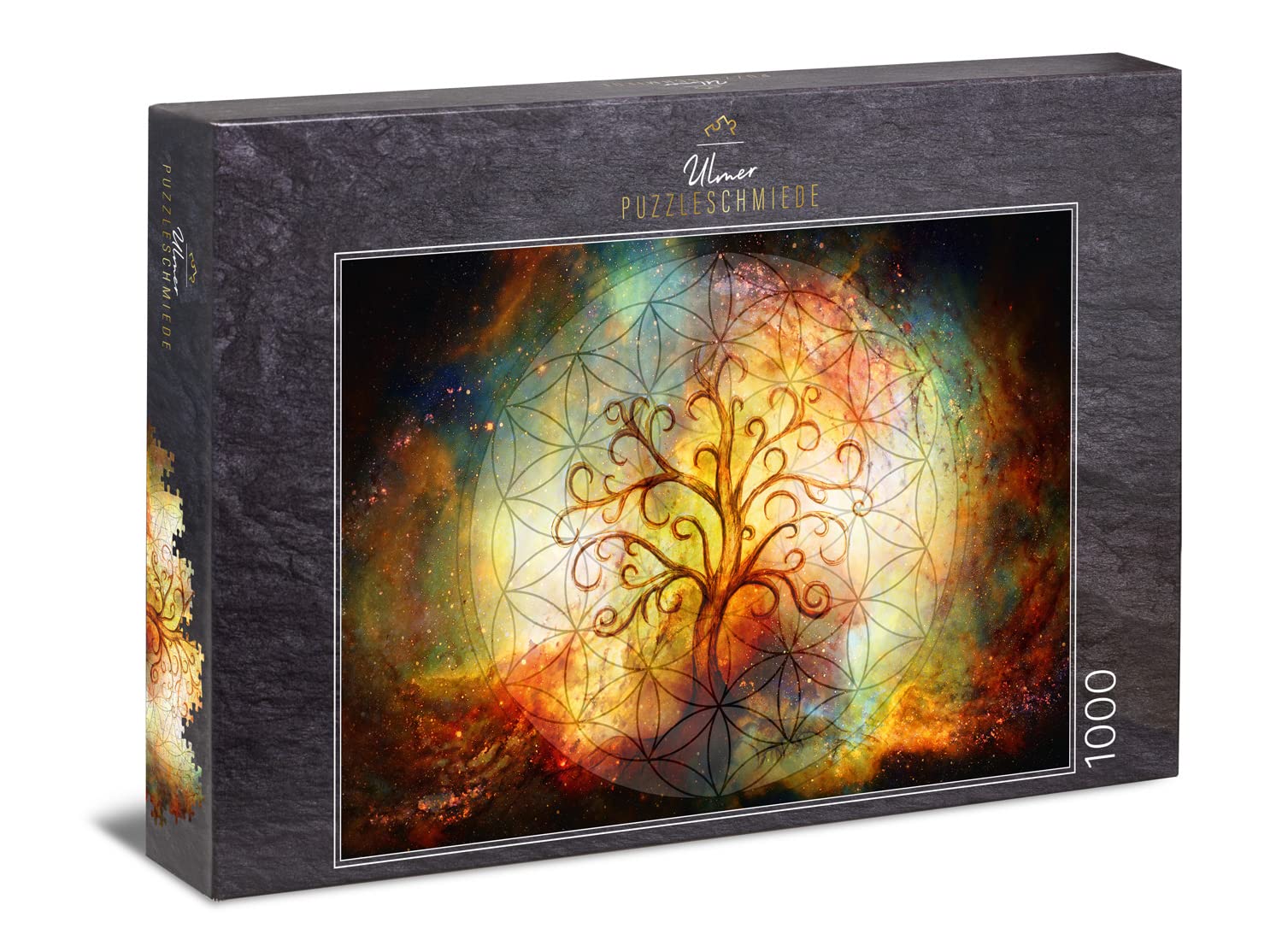 Ulmer Puzzleschmiede - Puzzle "Tree of Life" - The Tree of Life as a Sophisticated 1000 Piece Puzzle - The World Tree Yggdrasil Embodies the Cosmos - Puzzle Quality Made in Germany