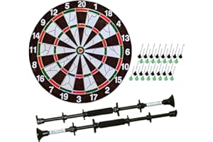 BLACK RHINO BLOWGUNS Black Rhino 2 Piece Blowgun and Dart Board Game Set - Double-Sided Dart Board with Color-Coded Blow Darts, Shooting Fun for Family and Friends