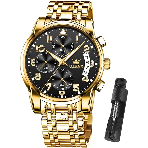 Oulm Orologio Da Uomo 3595 – Design Fashion Con Cinturino In Pelle, Movimento Al Quarzo Giapponese, Quadrante Blu/Rosso/Nero