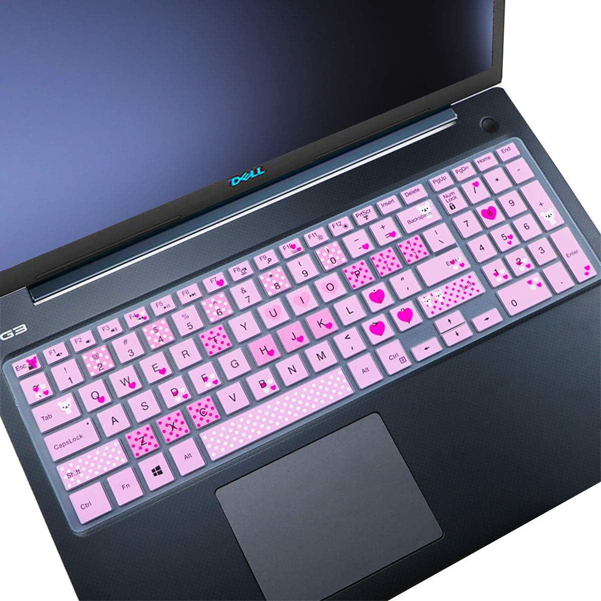 Keyboard Cover fit Dell Inspiron 15 3000 5000 Series/New Inspiron 17 3000 Series/Insprion 17 7786 /Dell G3 15 17 Series/New Dell G5 15 Series/Dell G7 15 17 Series -Lovely
