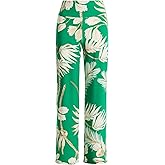 Anne Klein Womens Plus-Size High-Rise Wide-Leg Pull-on Palazzo Pant