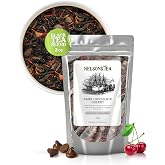 Nelson's Tea Dark Chocolate Cherry Loose Leaf Tea, 2 oz | Cherry &bull; Medium Caffeine &bull; Black Tea &bull; Chocolate &bull; Loose Leaf Tea &bull; Cacao Nibs