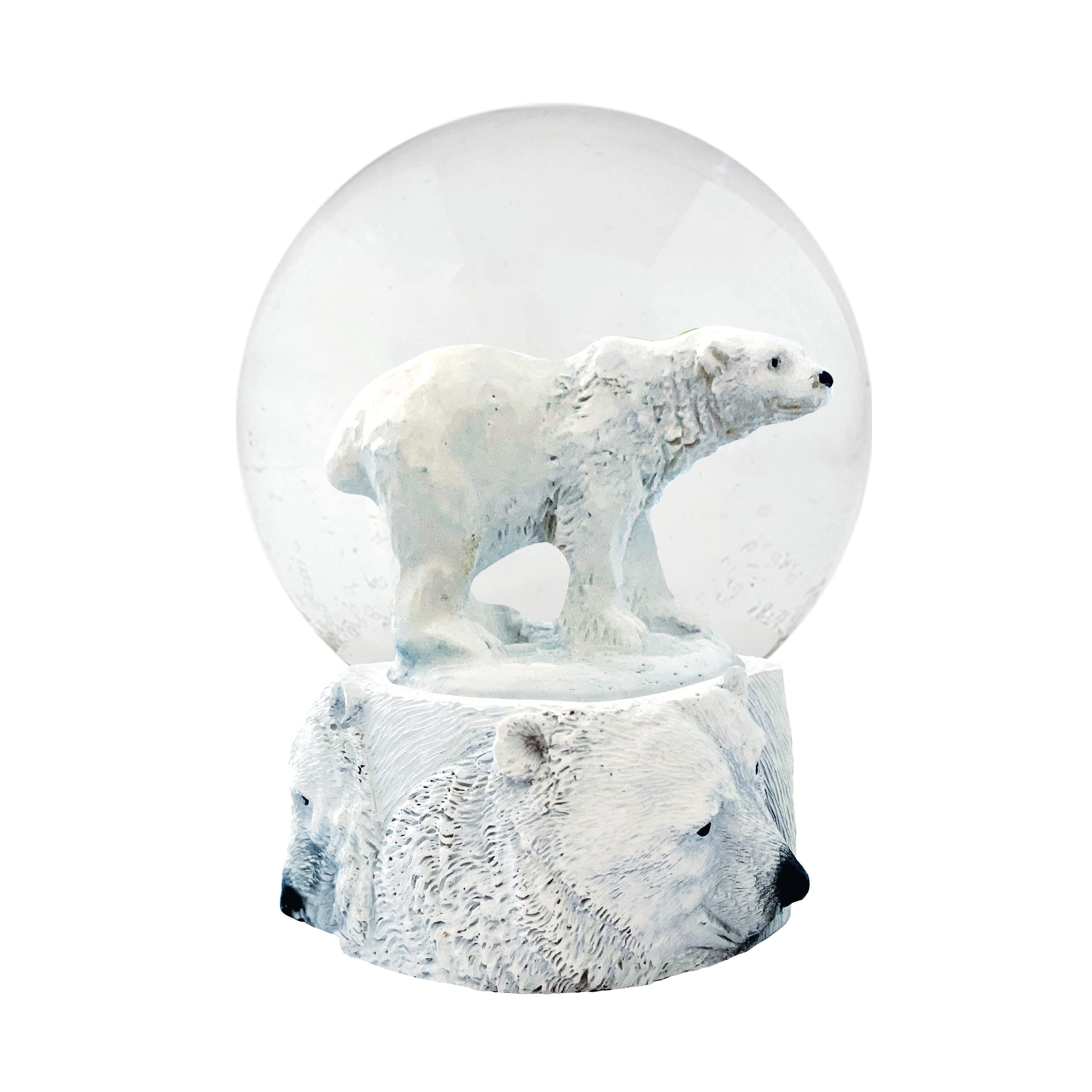 Water Globe - Polar Bears from Deluxebase. Decorative Snow Globe Ornament with Polar Bear Figurines, Glass Glitter Dome with Resin Base, Novelty Home Decor Display Piece.