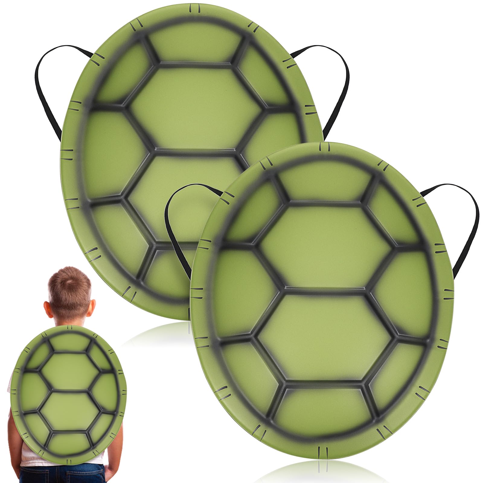 TOYANDONA 2 pieces turtle shell costume props for children turtle shell backpack EVA turtle shell performance costume green turtle shell