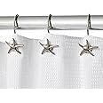 Decorative Star Fish Chrome Shower Curtain Hooks - Upgrade Your Bathroom Style A
