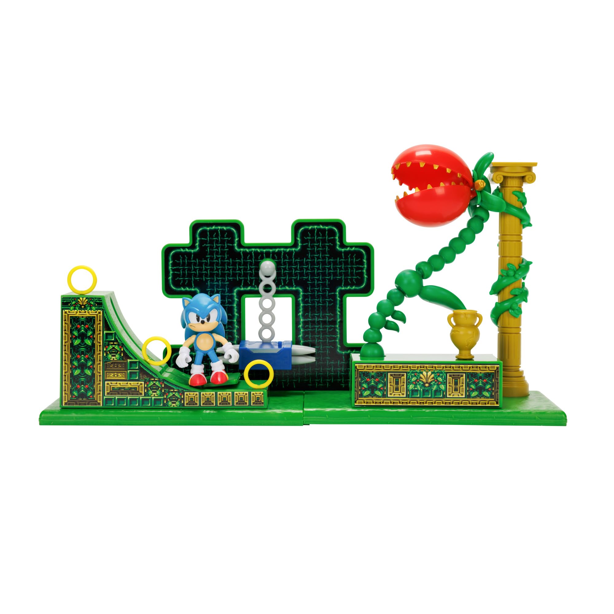 Sonic The Hedgehog Stardust Speedway Zone Playset with 2.5” / 6cm Sonic Action Figure. Features Universal Customisable Play Pieces, Iconic To The Video Game For Boys Aged 3+