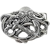 Western Pirate Octopus Skull Dragon Vampire Rider Leaf Eagle Guitar Belt Buckle Fits 1-1/2"(38mm) Multi-Style Options