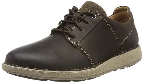 clarks mens brown leather shoes