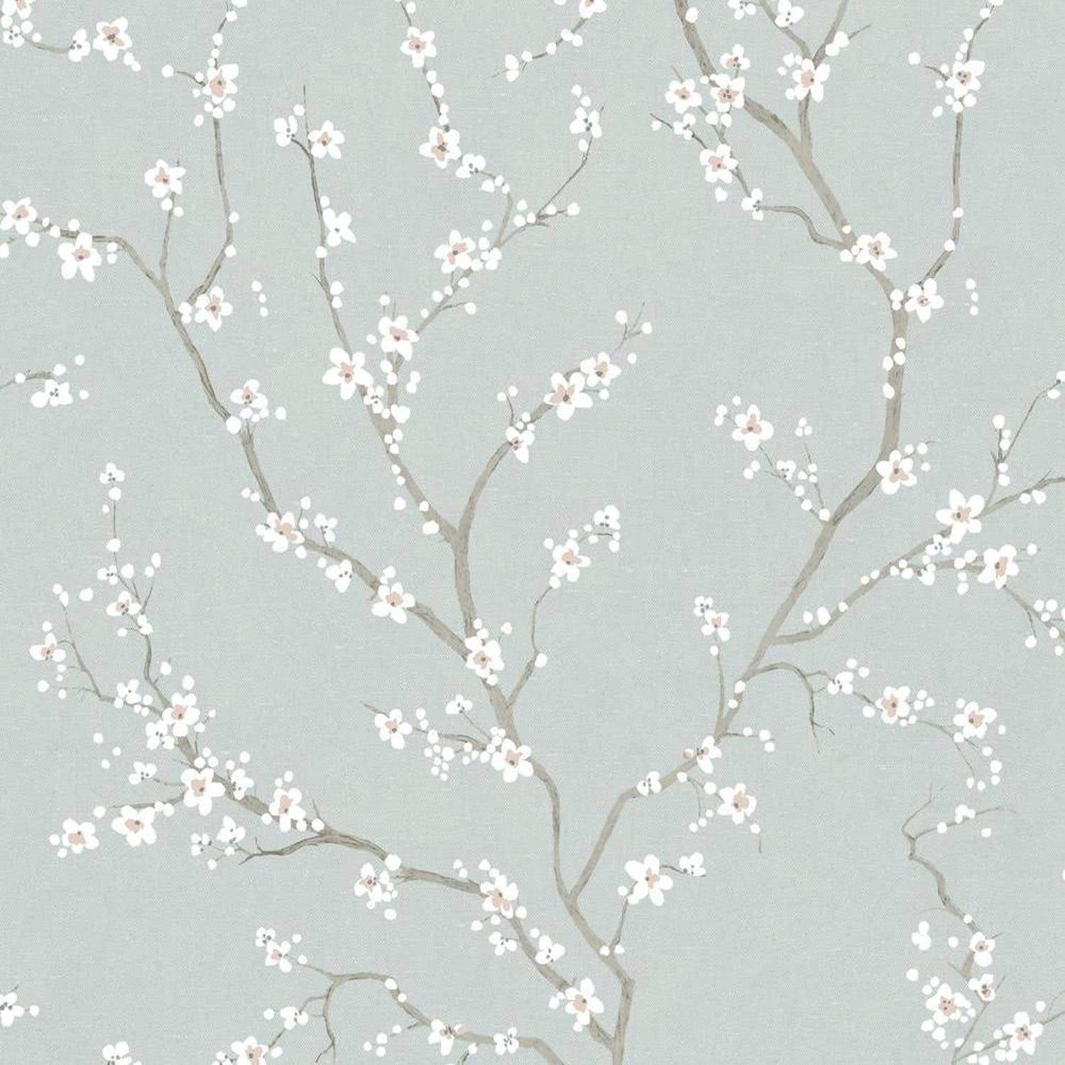 RoomMates RMK11272WP Blue Cherry Blossom Peel and Stick Wallpaper