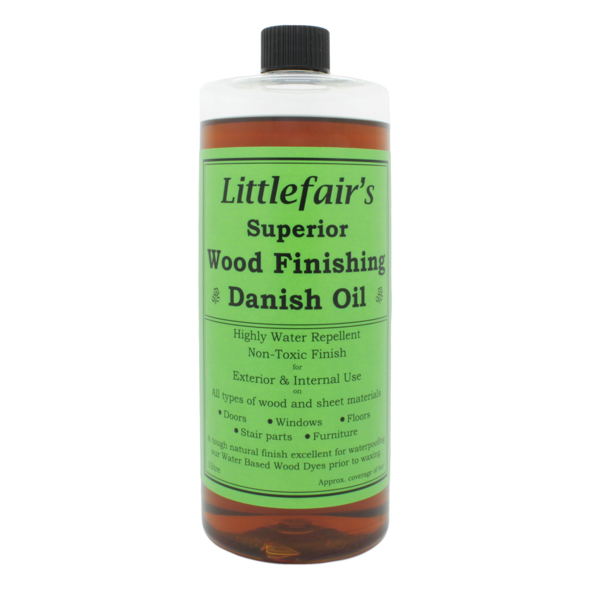 Littlefair’s Danish Oil for Wood 2.5ltr - Water Resistant & Quick-Drying Formula - Danish Oil for Wood Exterior, Interior & Wooden Worktops - Easy Apply & Low Sheen Finish for All Wood Types