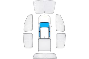 KMF Full Window Sun Shade Custom Fit for Ford Ranger 4Door Accessories 2019-2025, Privacy Car Window Covers for Windshield & Rear, UV Block and Blackout for Camping/Baby