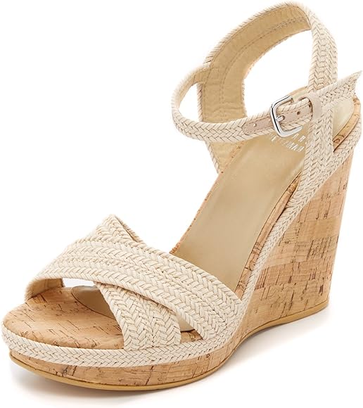 stuart weitzman minx woven cork wedge sandals