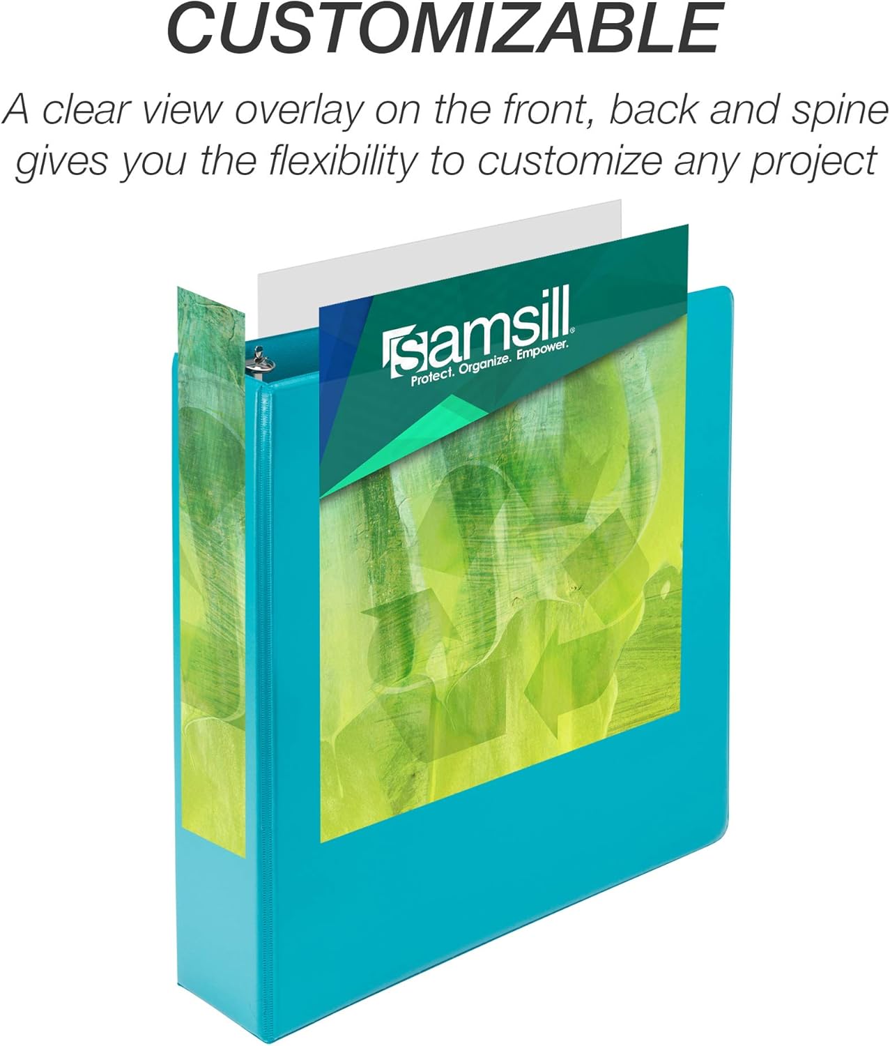 Samsill Earth’s Choice Biobased Durable 3 Ring Binders, Fashion Clear View 2 Inch Binders, Up to 25% Plant Based Plastic, Assorted 4 Pack (MP48669) : Office Products