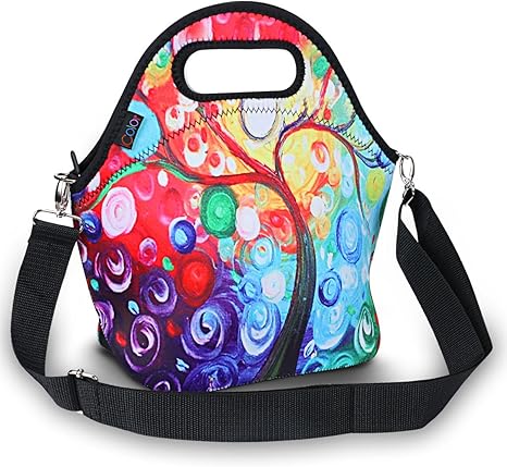 Neoprene lunch bag with shoulder strap Clearance