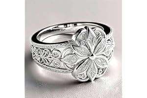 Hollow-Out Pattern Design Ring for Women Engagement Jewelry