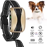 FOLKSMATE [2018 Upgrade Version] Bark Collar, Dog No Bark Collars Upgrade 7 Sensitivity, USB Rechargeable Waterproof Dog Training Collar No Harm Shock Vibration Small Medium Large Dog