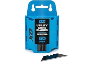 OX Pro SK5 Utility Blades 50 Pack, Replacement Box Cutter Blades Professional Grade