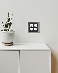 TREEWELL 2-Pack Double Duplex Outlet Cover, Aged