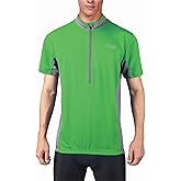 bpbtti Men's Cycling Jersey Short Sleeve Bike Biking Shirts with Half Front Zipper & 3-Rear Pockets
