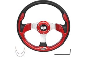 WEKANI Golf Cart Steering wheel for EZGO YAMAHA and Club Car Precedent Most Golf carts Red