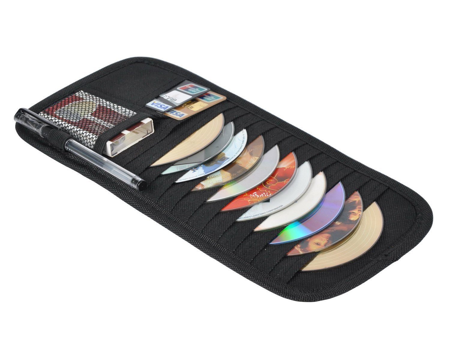 Car Visor Organizer CD Holder 12 Pockets wallet Storage Disc DVD VCD Disk Case