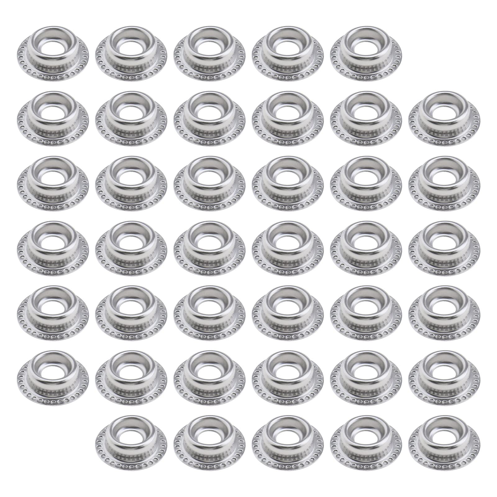 ECSiNG 40pcs Snap Fastener Press Stud Cap Button Stainless Steel Fastener Snap Fitting Studs for Marine Boat Canvas Clothing Shoes Hats Jeans Base Diameter 14mm