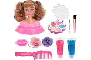 CCYLEZ Fun Doll Head Styling Kit Safe Plastic Makeup Hair Salon Set for Girls Learning and Growth (CCYLEZywh9ekztgv-200709ZB0