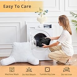 Sasttie Reading Pillow for Bed, Velvet Back Support