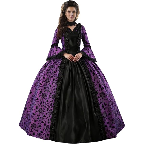 fitted lace wedding dress Purple Gothic Lolita Ball Gown main image 1