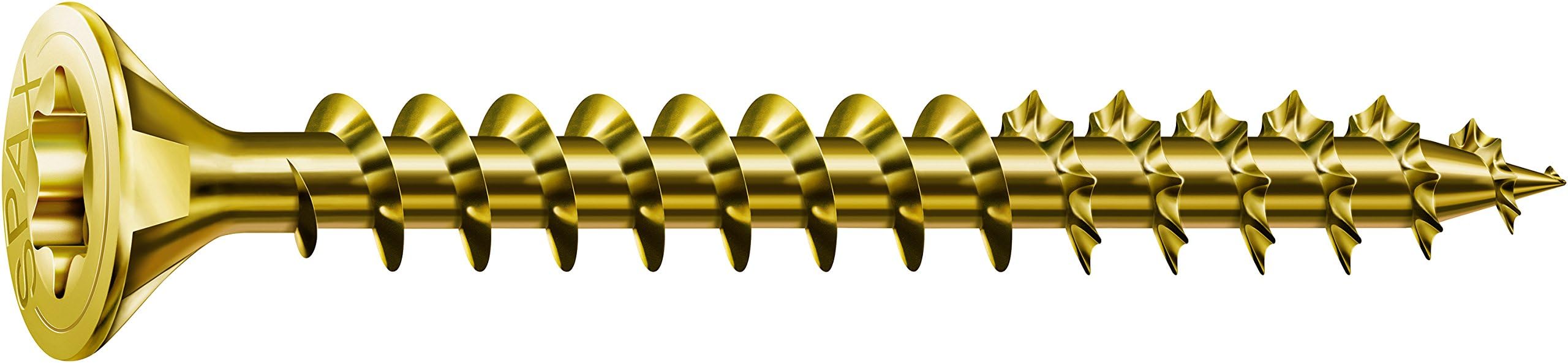 Spax Countersunk Screws T-Star plus Full Thread Chrome Yellow 3.5 X 20 MM GALVANISED Pack of 200, 1191020300253