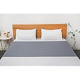 Reidio 2 Pcs Waterproof Incontinence Bed Pads Washable Reusable Bed Underpads Non-Slip Bed Cover with Tuckable Sides Mattress Protector Mattress Pad for Adults Elderly Kids Baby Pet Queen Size (2)