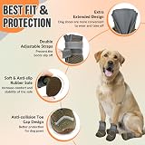 SlowTon Dog Boots Waterproof Non Slip Paw Protectors Reflective Strips view 5