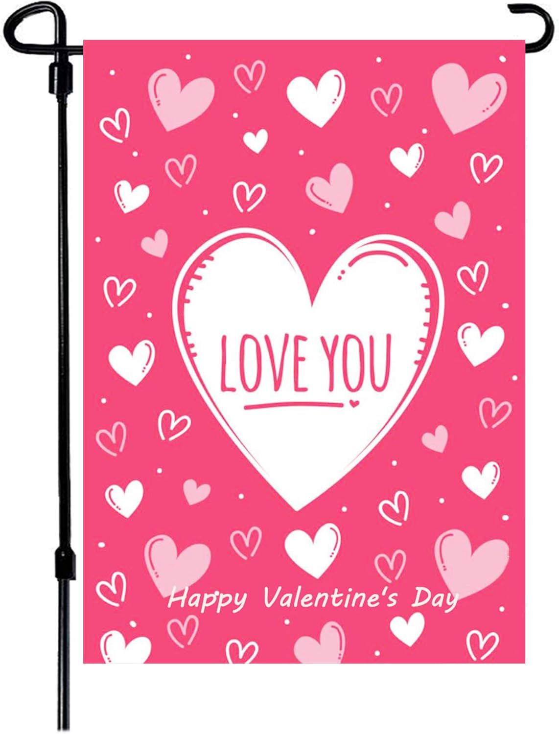 Valentine Flag, 12.5x18 Inch Valentine's Heart Garden Flag