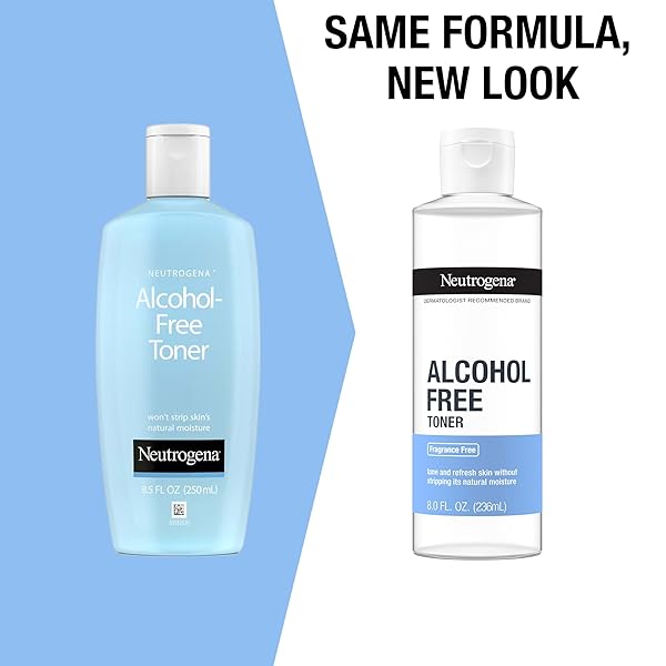 NEUTROGENA ALCOHOL-FREE GENTLE DAILY FACIAL TONER, FRAGRANCE-FREE TO TONE & REFRESH SKIN, GENTLY REMOVES IMPURITIES & RECONDITIONS SKIN, HYPOALLERGENIC, 8 FL. OZ
