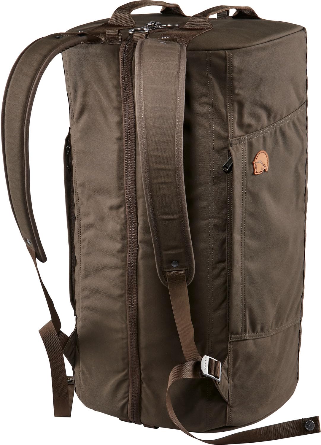 Fjällräven Splitpack Unisex Outdoor Duffel Rucksack available in Dark Olive - 33 x 58 x 33 cm