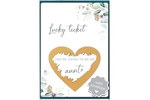Joli Coon Pregnancy announcement scratch card - You are going to be an aunt - Baby announcement with envelope - Eucalyptus