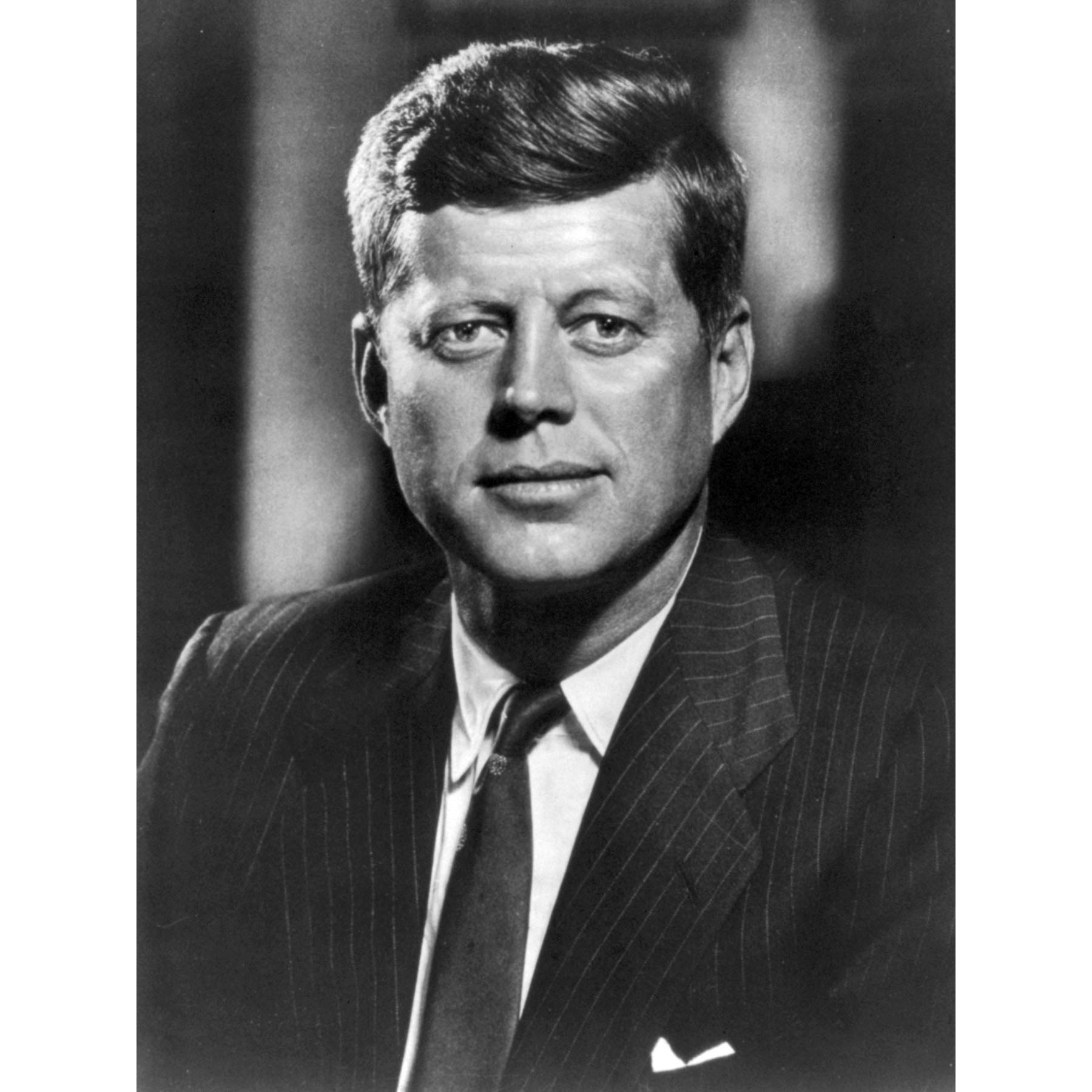 Artery8 Jfk John Kennedy Usa President Portrait Bw Photo Large Wall Art Poster Print Thick Paper 18X24 Inch